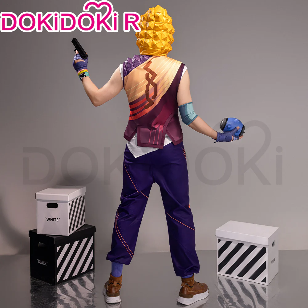 【Size S-2XL】DokiDoki-R Game Valorant Cosplay Miks Costume DJ - Image 3