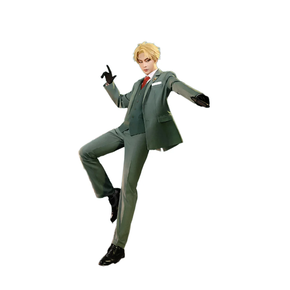 【 Ready For Ship】【Size S-2XL】DokiDoki-SR Anime Cosplay Dad Costume Green Suit - Image 6