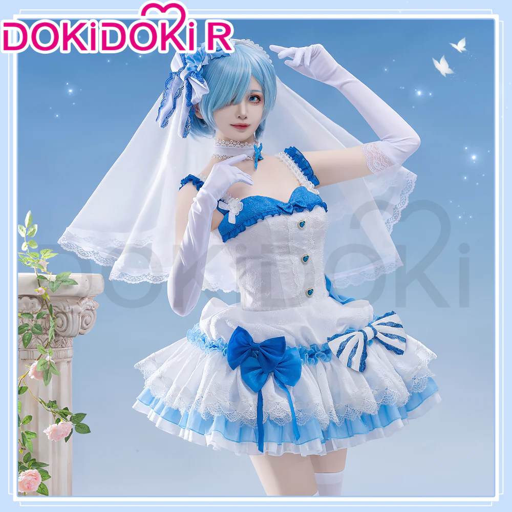 【In Stock】【Size S-2XL】DokiDoki-R Anime Cosplay Costume Light Blue / Pink / Purple Dress - Image 3