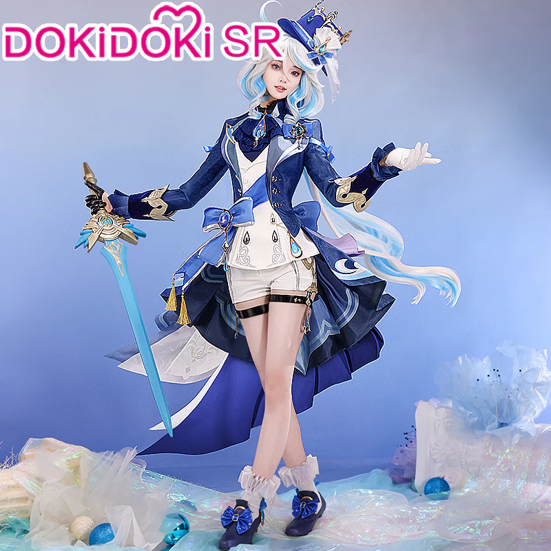 【US/EU LOCAL SHIPPING】【Size S-2XL】DokiDoki-SR Game Genshin Impact Cosplay Fontaine Furina Costume Dark Furina Focalors - Image 15
