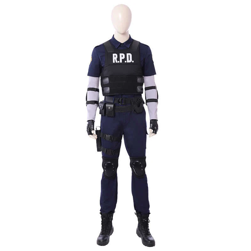 【Size S-3XL】DokiDoki-R Game Cosplay Black Blue Team Suit Costume - Image 4