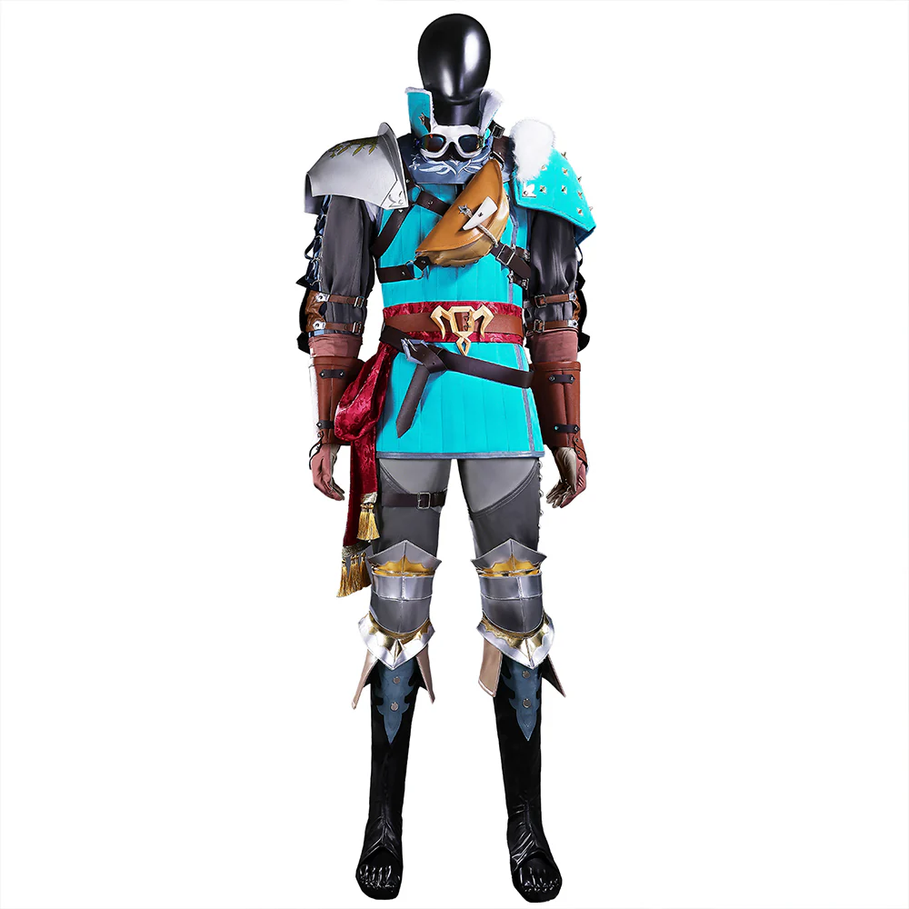 【Size S-3XL】DokiDoki-R Game Cosplay Protagonist Costume Blue Black Armor Prince - Image 6