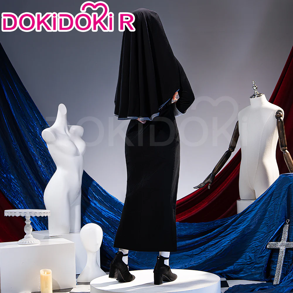 【Ready For Ship】【Size S-3XL】DokiDoki-R Manga Anime Cosplay Kiitagaawa Maariin Costume White Black Dress Nun Halloween - Image 9