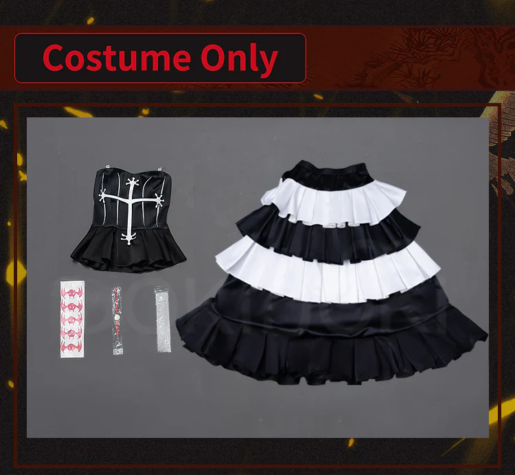 【Partially Ready For Ship】【Size S-3XL】 DokiDoki-SR Anime Cosplay Princess Ghost Black White Time Skip Costume / Hat - Image 6