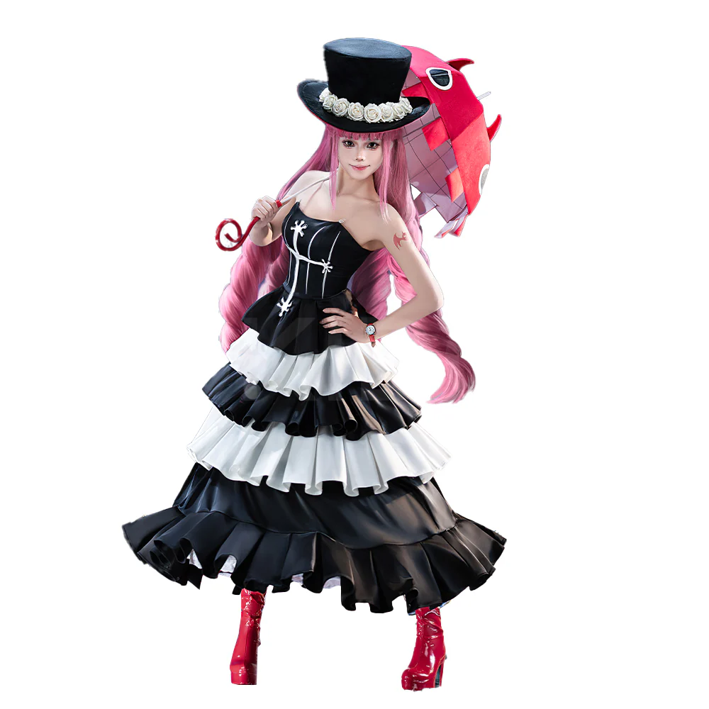 【Partially Ready For Ship】【Size S-3XL】 DokiDoki-SR Anime Cosplay Princess Ghost Black White Time Skip Costume / Hat - Image 9