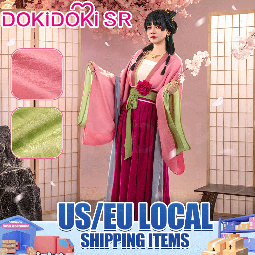 【US/EU LOCAL SHIPPING】【Size S-3XL】DokiDoki-SR Anime The Apothecary Diaries Cosplay Maomao Costume / Wig Mao Mao The Garden Party
