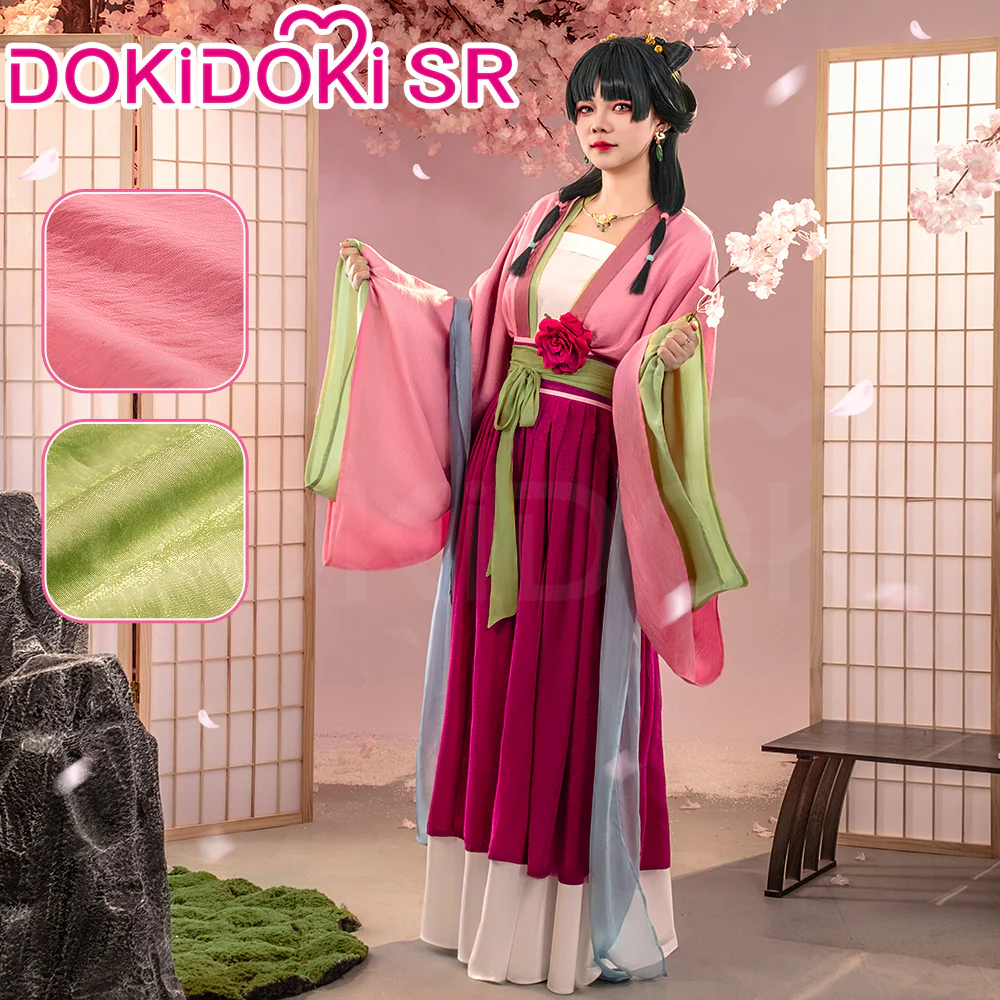 【US/EU LOCAL SHIPPING】【Size S-3XL】DokiDoki-SR Anime The Apothecary Diaries Cosplay Maomao Costume / Wig Mao Mao The Garden Party - Image 2