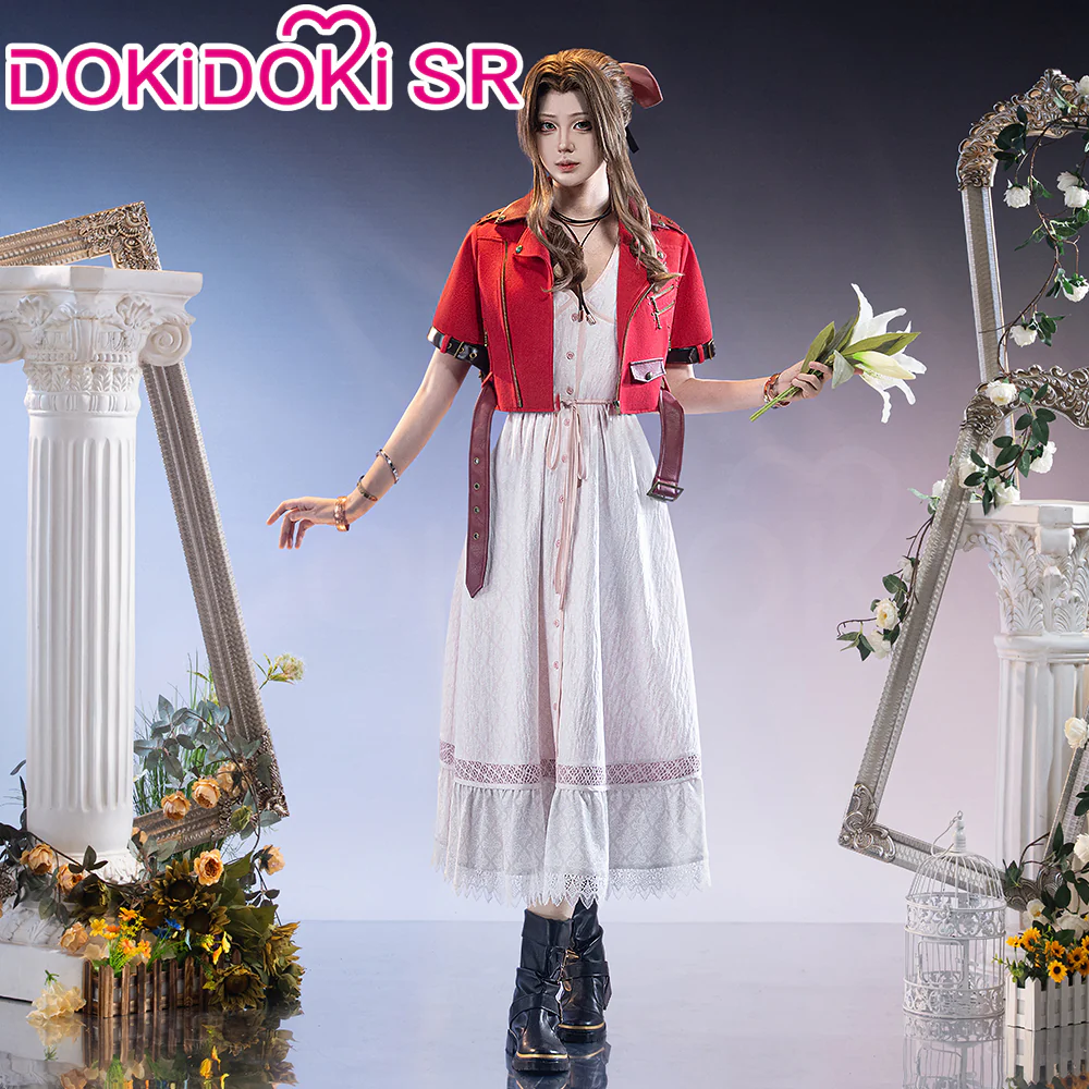 【Partial Ready For Ship】【Size S-3XL】DokiDoki-SR Game Cosplay Costume Red Coat White Dress - Image 2