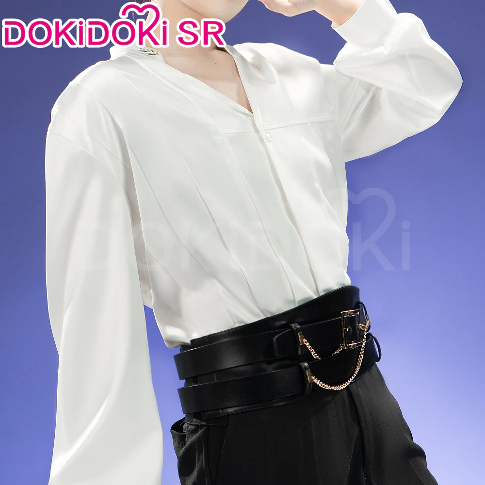 【Ready For Ship】【Last Batch】【Size S-3XL】DokiDoki-SR Game Love and Deepspace Cosplay Rafayel White Sand Phantom Costume White Skirt - Image 4