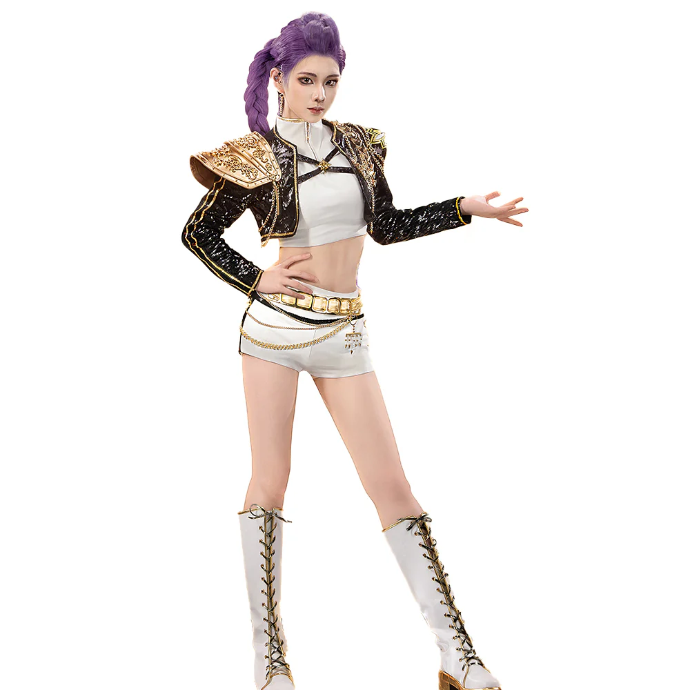【Partially Ready For Ship】【Size S-3XL】【Last Batch】DokiDoki-SR Movie Anime KPOP KILLER Cosplay Costume 3D Printed / Vacuum Formed Shoulder Armor GOLD SERIES - Image 5