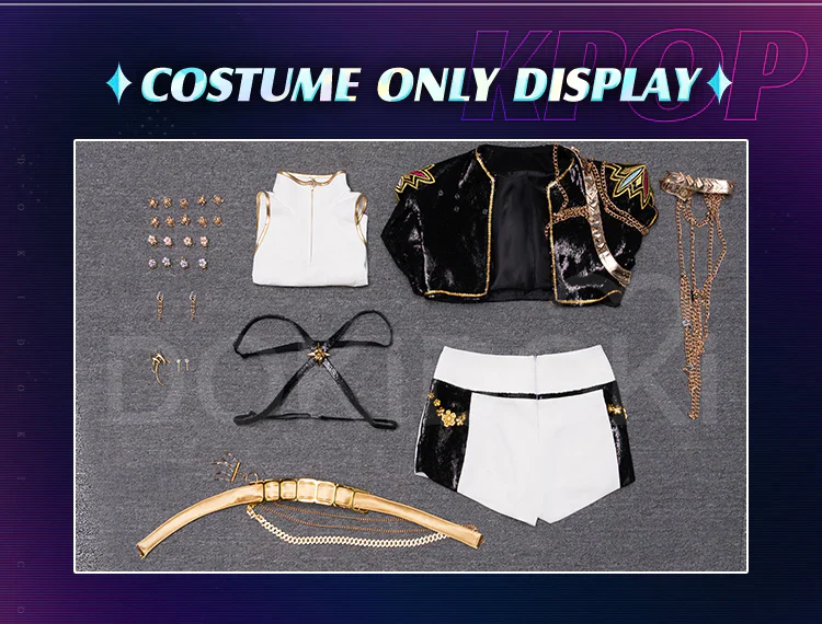 【Partially Ready For Ship】【Size S-3XL】【Last Batch】DokiDoki-SR Movie Anime KPOP KILLER Cosplay Costume 3D Printed / Vacuum Formed Shoulder Armor GOLD SERIES - Image 6