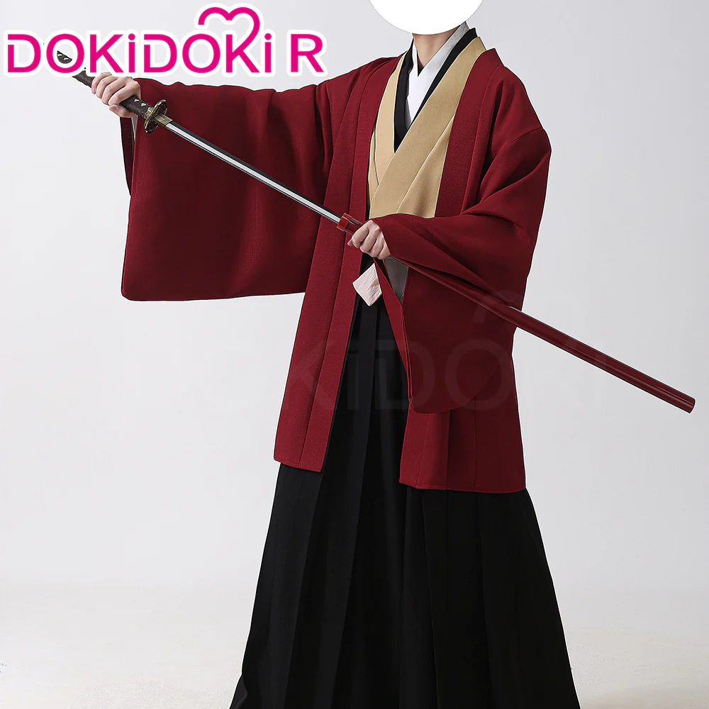 【Size XS-2XL】DokiDoki-R Anime Cosplay Costume Yellow White Inside With Red Haori - Image 2