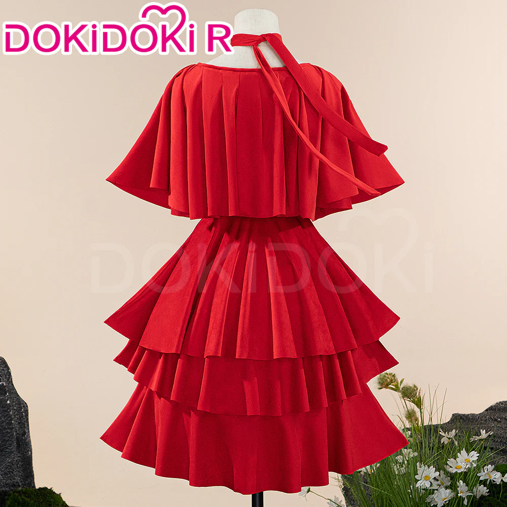【Partially Ready For Ship】【Size XS-2XL】DokiDoki-R Anime Cosplay Friiereen Costume Red Dress - Image 3