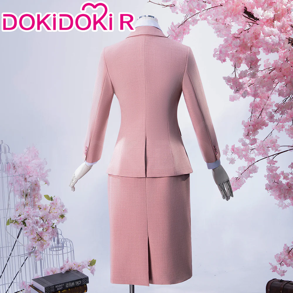 【Size XS-2XL】DokiDoki-R Anime Wotakoi: Love is Hard for Otaku Cosplay Narumi Momose Costume Pink OL Suit Office Lady - Image 2