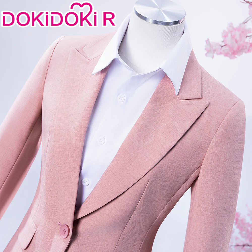 【Size XS-2XL】DokiDoki-R Anime Wotakoi: Love is Hard for Otaku Cosplay Narumi Momose Costume Pink OL Suit Office Lady - Image 3