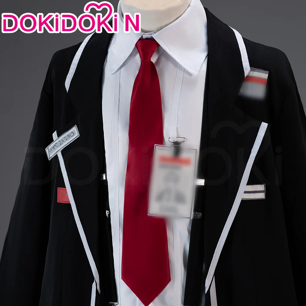 【Size XS-2XL】DokiDoki-N Game Cosplay Black Suit Costume - Image 3