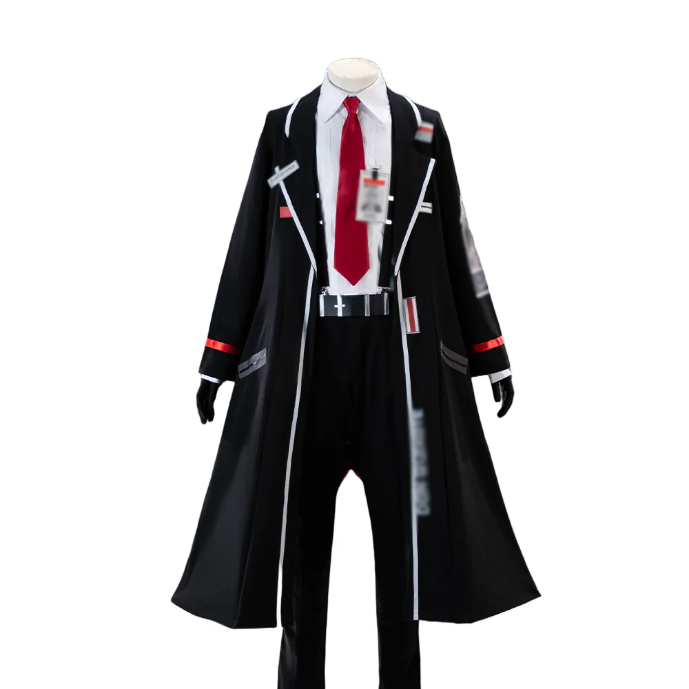 【Size XS-2XL】DokiDoki-N Game Cosplay Black Suit Costume - Image 5