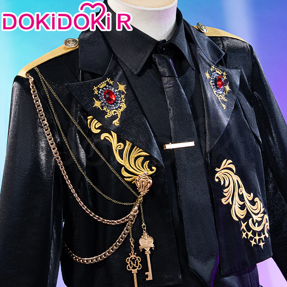 【Size XS-2XL】Dokidoki-R Game Cosplay Black Suit Costume 5th Anniversary - Image 4