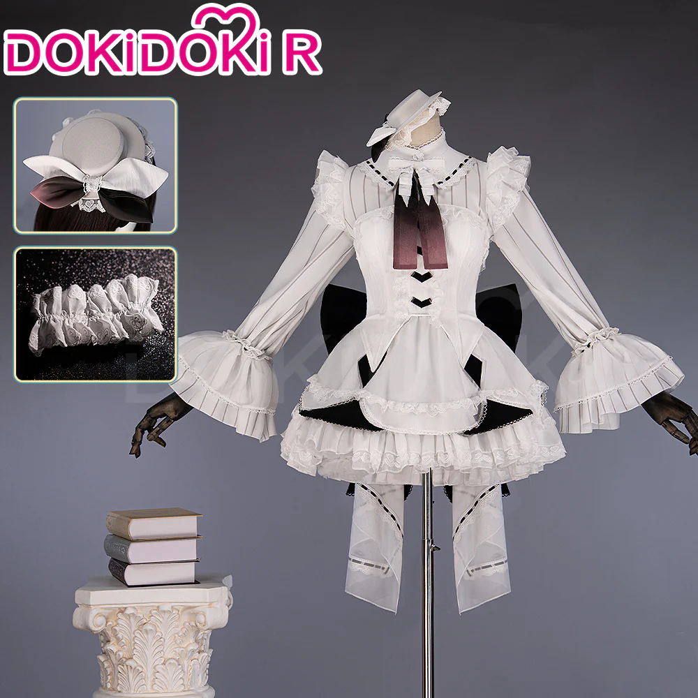 【Size XS-2XL】DokiDoki-R Game Cosplay Shinonomee Enaa Costume White Dress Unforeseen Falling Flowers