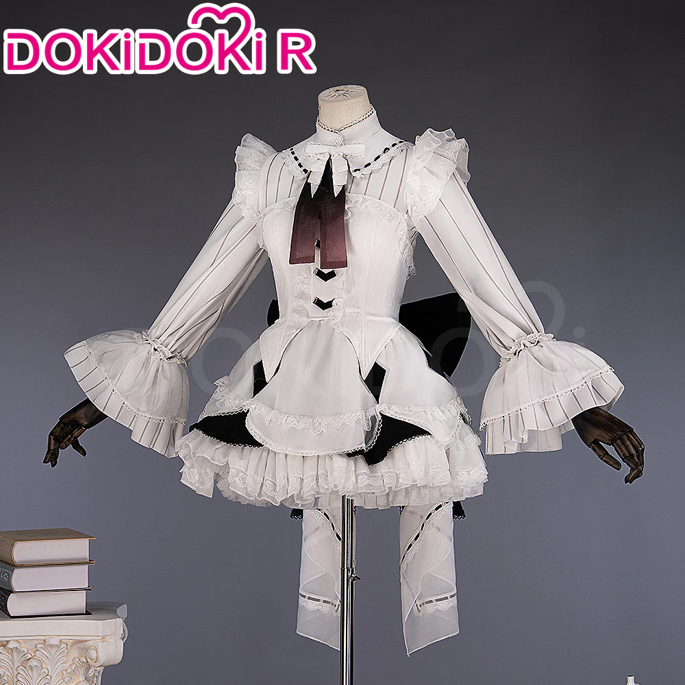 【Size XS-2XL】DokiDoki-R Game Cosplay Shinonomee Enaa Costume White Dress Unforeseen Falling Flowers - Image 3
