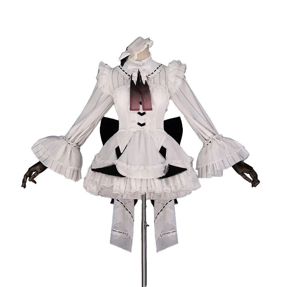 【Size XS-2XL】DokiDoki-R Game Cosplay Shinonomee Enaa Costume White Dress Unforeseen Falling Flowers - Image 5
