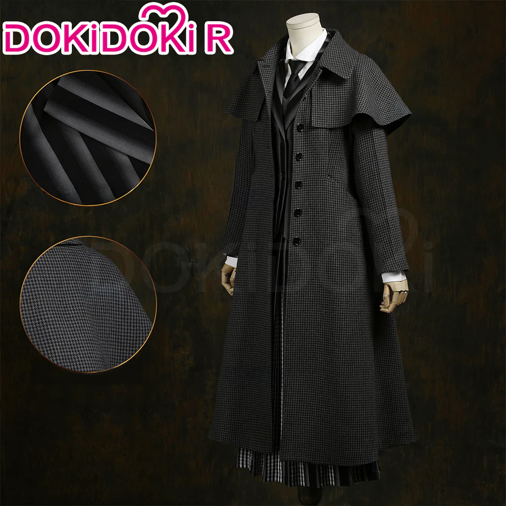 【Size XS-2XL】DokiDoki-R TV Cosplay Costume School Uniform Halloween Outfit Black Coat