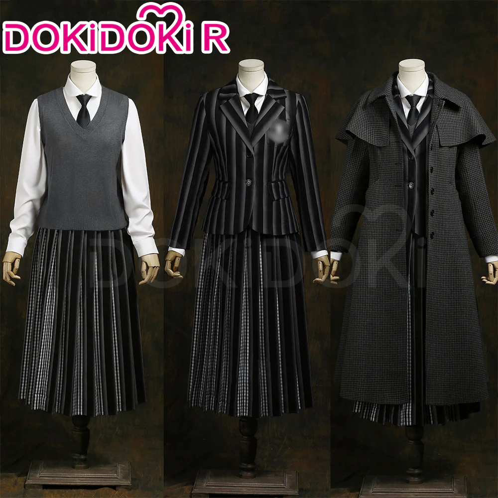 【Size XS-2XL】DokiDoki-R TV Cosplay Costume School Uniform Halloween Outfit Black Coat - Image 3