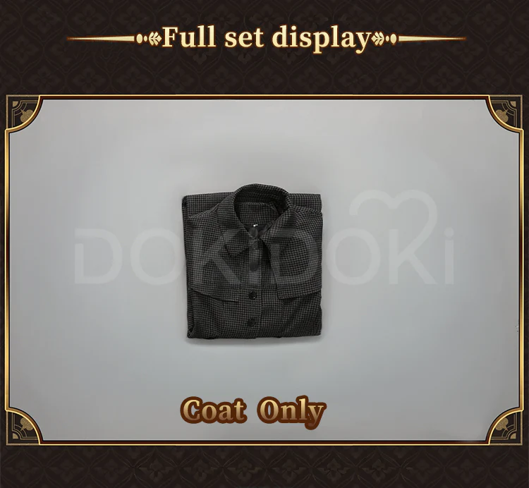 【Size XS-2XL】DokiDoki-R TV Cosplay Costume School Uniform Halloween Outfit Black Coat - Image 7