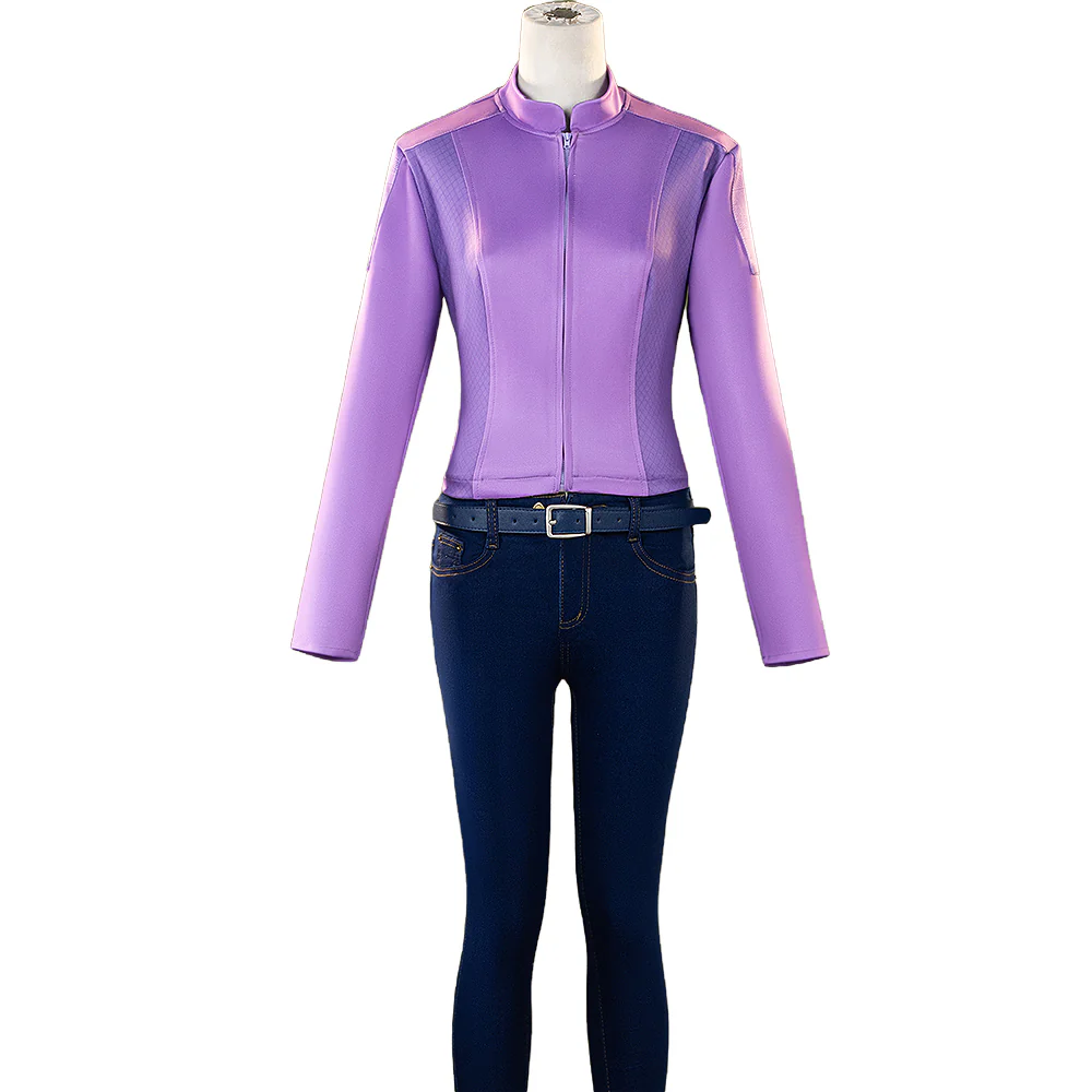 【Size XS-3XL】DokiDoki-R Anime Cosplay Costume Purple Suit - Image 5