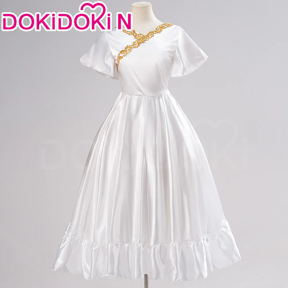【Size XS-3XL】DokiDoki-N Anime Cosplay Feern Party Costume White Dress