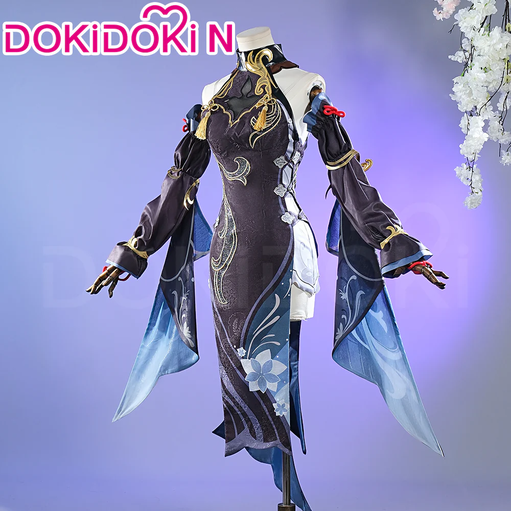 【In Stock】【Size XS-3XL】DokiDoki-N Game Genshin Impact Cosplay Shenhe Costume Lantern Rite 2024 Skin Frostflower Dew shen he - Image 2