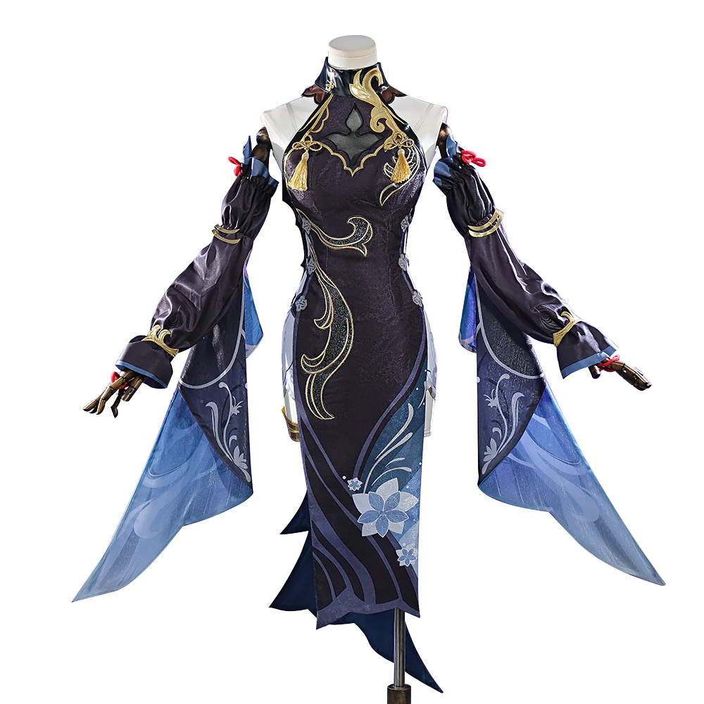 【In Stock】【Size XS-3XL】DokiDoki-N Game Genshin Impact Cosplay Shenhe Costume Lantern Rite 2024 Skin Frostflower Dew shen he - Image 5