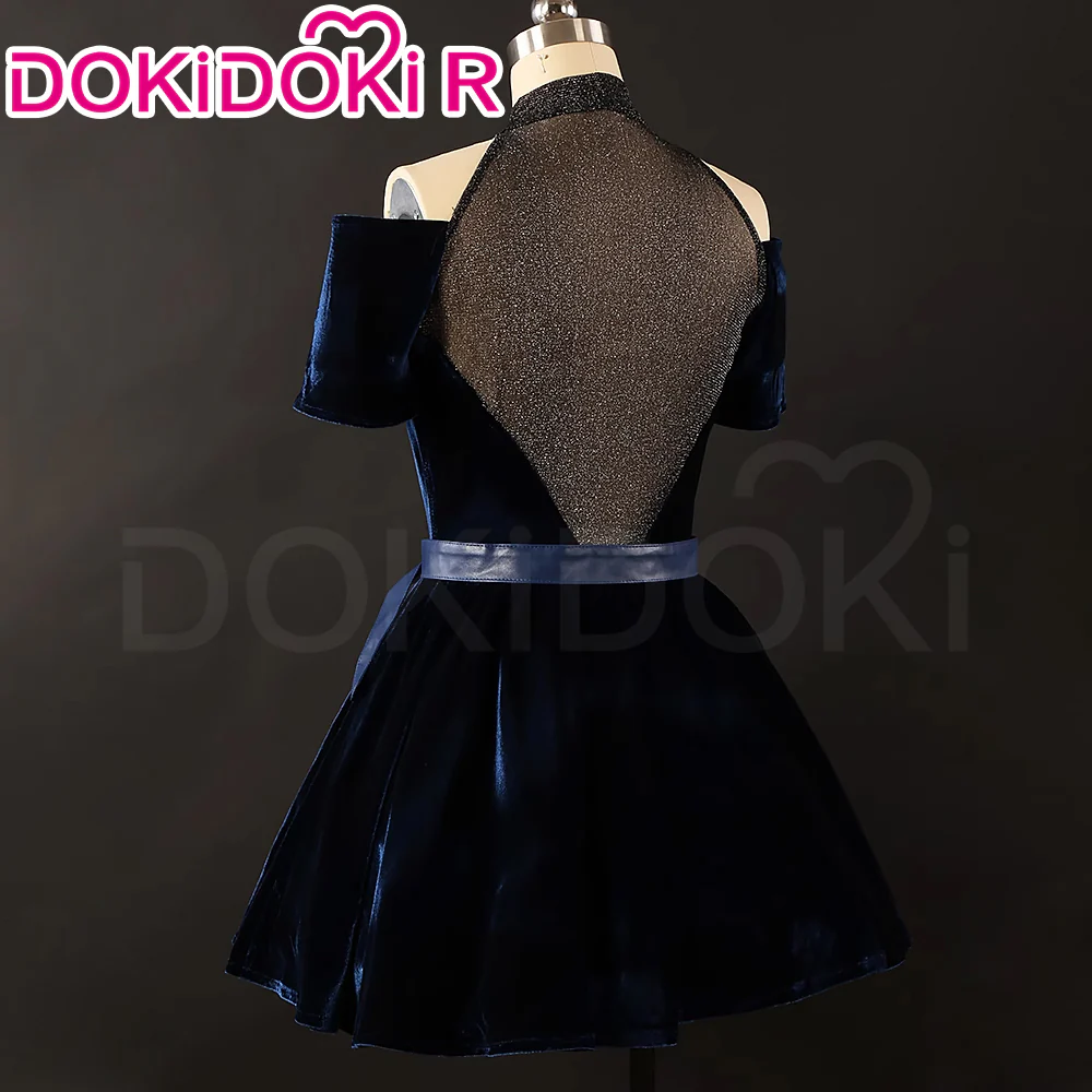 【Size XS-3XL】DokiDoki-R Music Video Cosplay Costume Black Dress R1 - Image 3