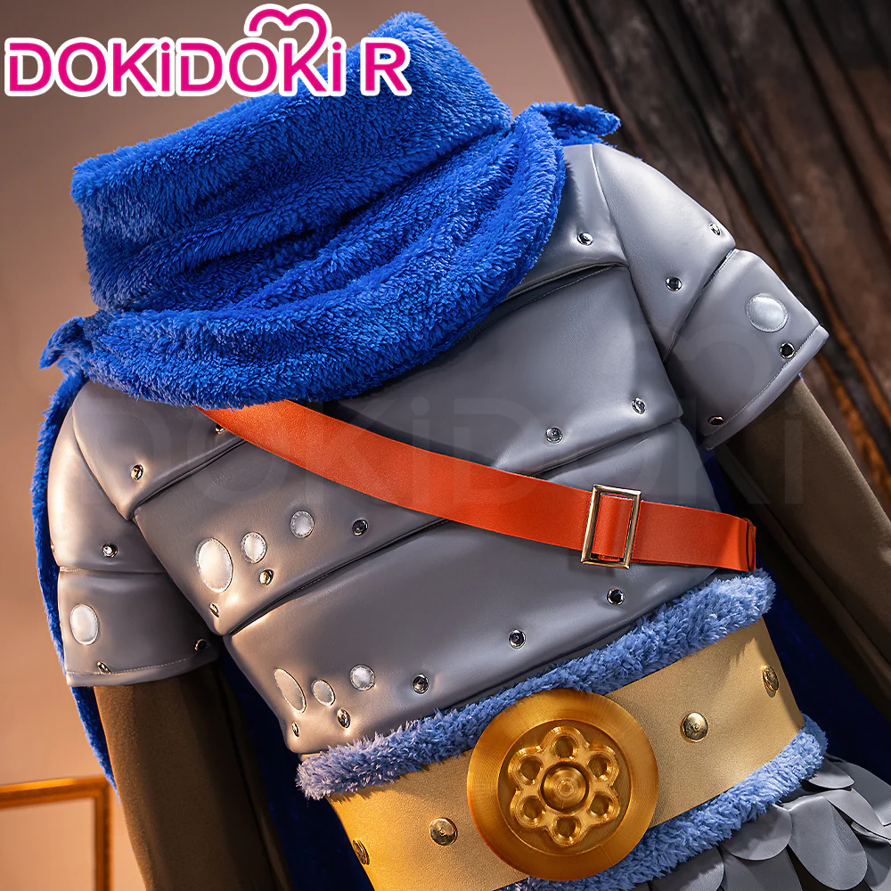 【Size XS-3XL】DokiDoki-R Anime Cosplay Costume Elbaph Arc Blue Inside Grey Armor - Image 3