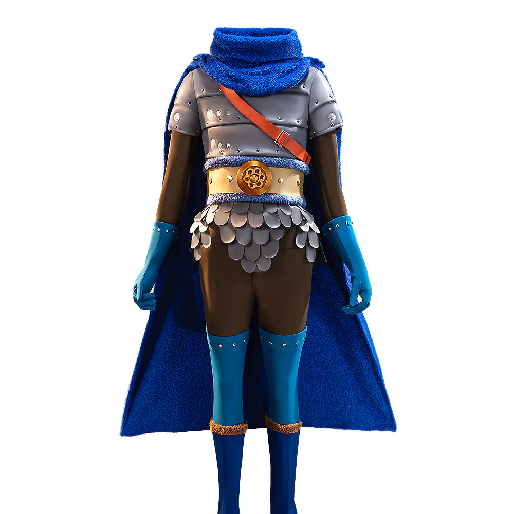 【Size XS-3XL】DokiDoki-R Anime Cosplay Costume Elbaph Arc Blue Inside Grey Armor - Image 5