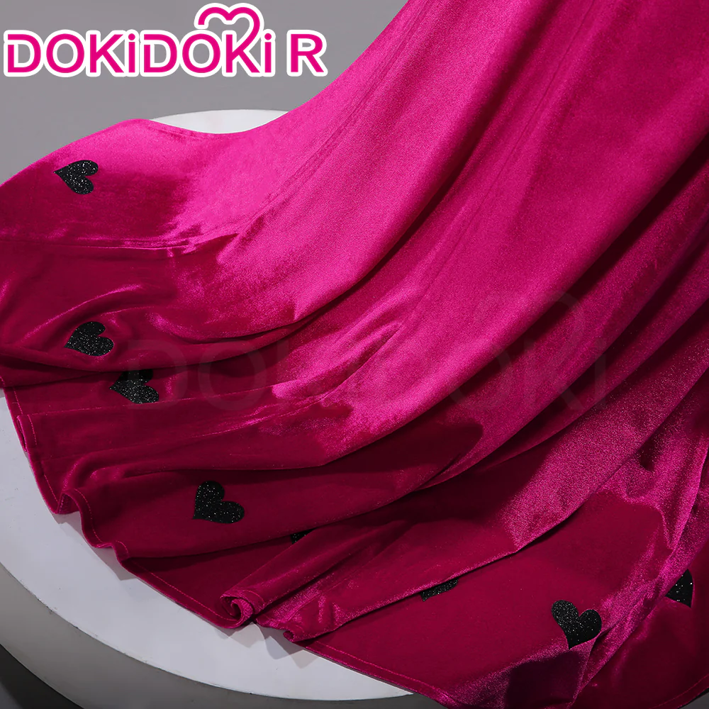 【Partially Ready For Ship】【Size XS-3XL】DokiDoki-R Anime Cosplay Costume Purplish-Red Black Heart Dress Satin / Sequins Strapless Formal Dress Gown - Image 14