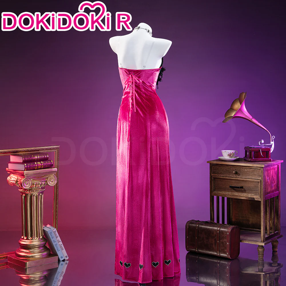 【Partially Ready For Ship】【Size XS-3XL】DokiDoki-R Anime Cosplay Costume Purplish-Red Black Heart Dress Satin / Sequins Strapless Formal Dress Gown - Image 18