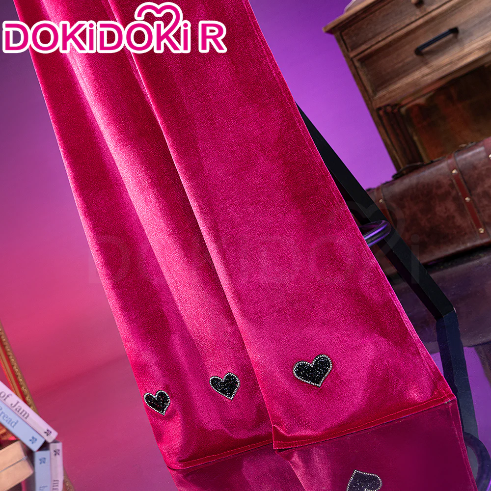 【Partially Ready For Ship】【Size XS-3XL】DokiDoki-R Anime Cosplay Costume Purplish-Red Black Heart Dress Satin / Sequins Strapless Formal Dress Gown - Image 20