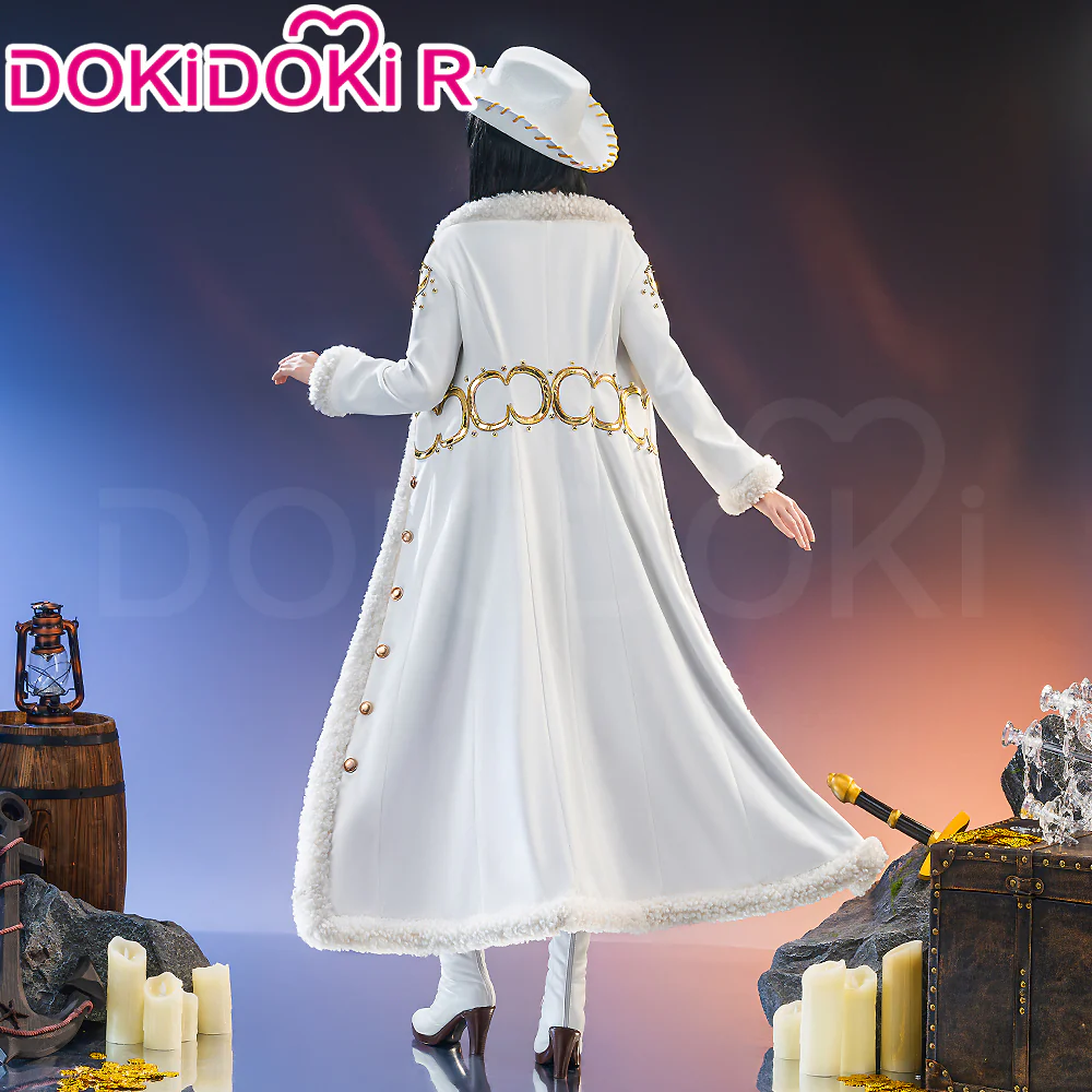【Ready For Ship】【Size XS-3XL】DokiDoki-R Anime Cosplay  Women Costume Purple White With Hat / Long Cape - Image 4