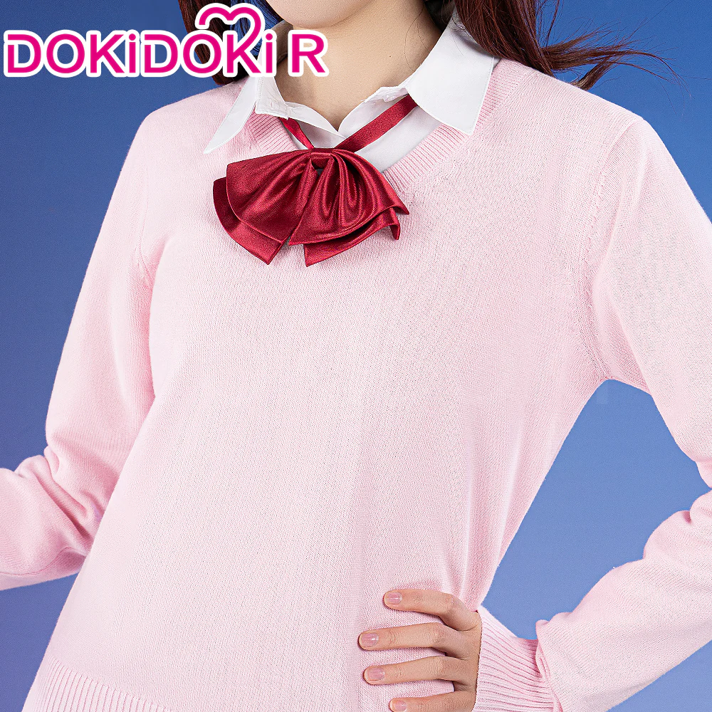 【Partially Ready For Ship】【Size XS-3XL】Dokidoki-R Anime DDD Cosplay Costume Pink Uniform - Image 5
