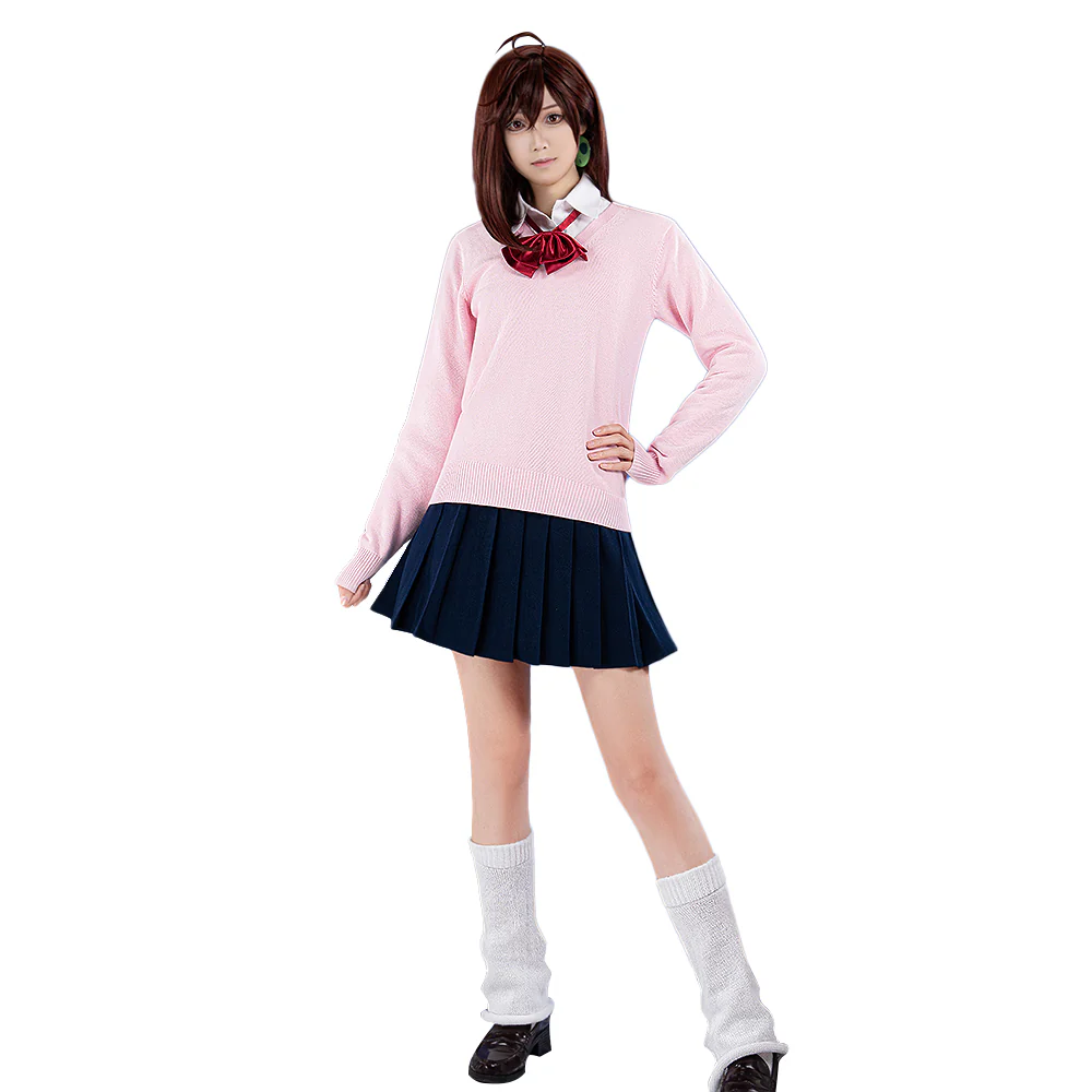 【Partially Ready For Ship】【Size XS-3XL】Dokidoki-R Anime DDD Cosplay Costume Pink Uniform - Image 7