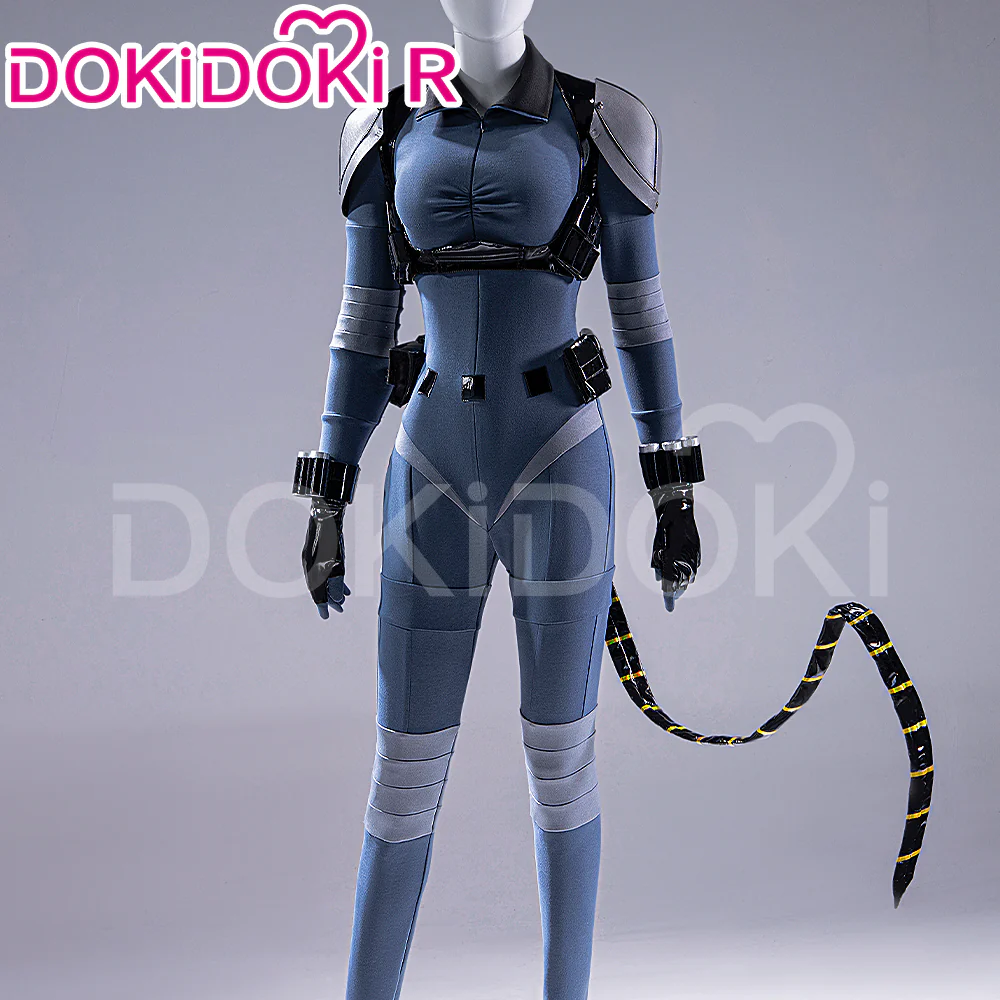 【Size XS-3XL】DokiDoki-R Manga Cosplay Costume Blue Black Bodysuit With Tail Cat Absolute