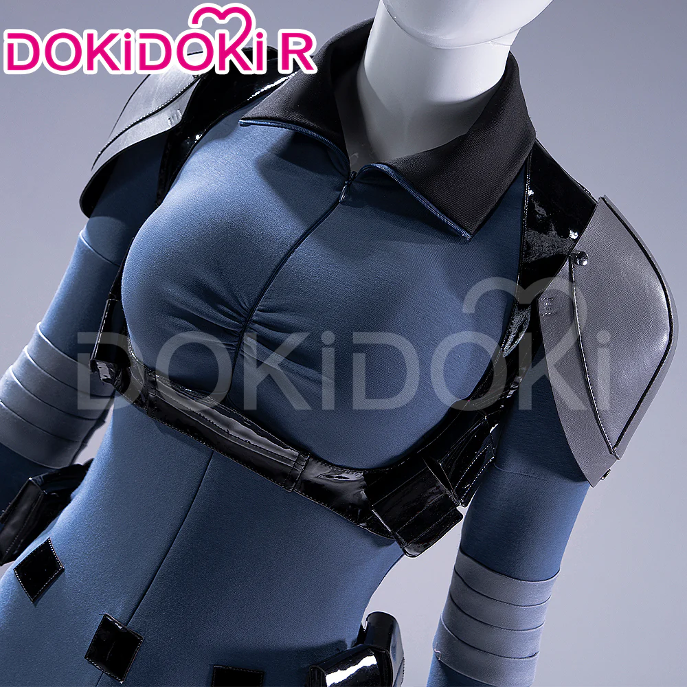 【Size XS-3XL】DokiDoki-R Manga Cosplay Costume Blue Black Bodysuit With Tail Cat Absolute - Image 4