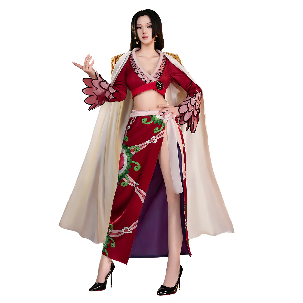 【Ready For Ship】【Size XS-3XL】DokiDoki-SR Anime Cosplay Red Costume White Cloak Women - Image 5