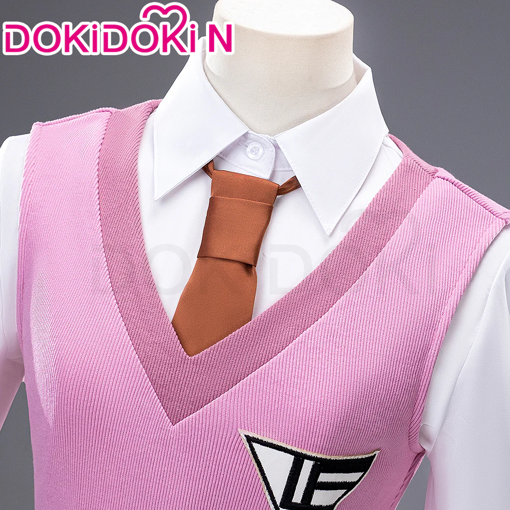 【Size XS-3XL】【In Stock】DokiDoki-N Game Cosplay Costume Pink Dress Suit - Image 4