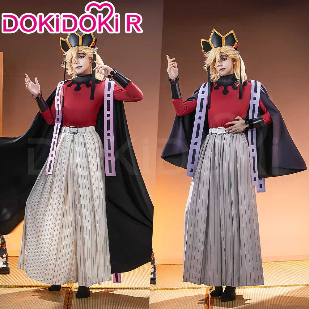 【Partially Ready For Ship】【Size XS-2XL】DokiDoki-R Anime Cosplay Costume Black Red Cape Long Sleeves Embroidery