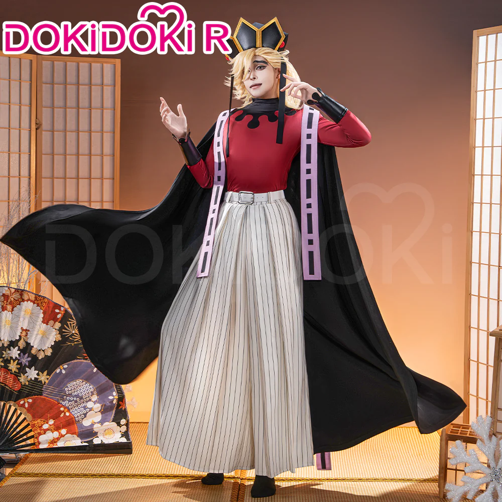 【Partially Ready For Ship】【Size XS-2XL】DokiDoki-R Anime Cosplay Costume Black Red Cape Long Sleeves Embroidery - Image 2