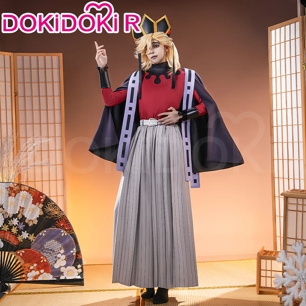 【Partially Ready For Ship】【Size XS-2XL】DokiDoki-R Anime Cosplay Costume Black Red Cape Long Sleeves Embroidery - Image 3
