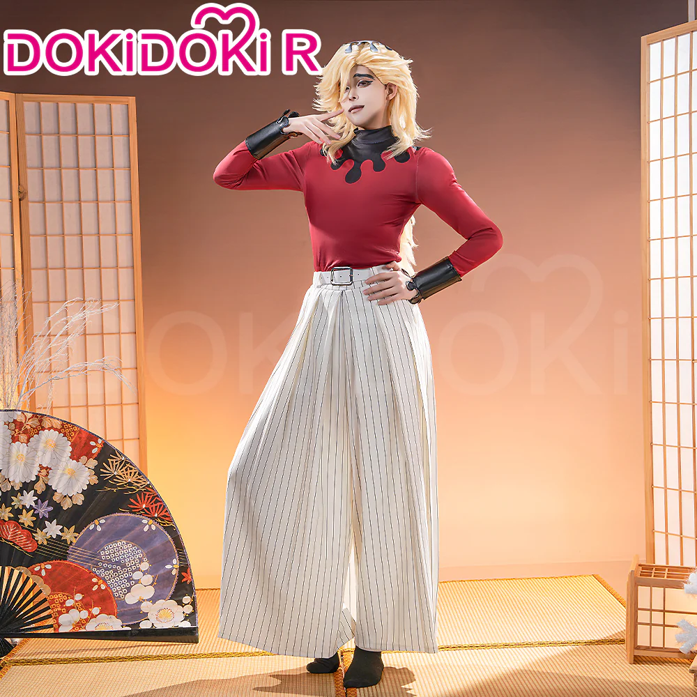 【Partially Ready For Ship】【Size XS-2XL】DokiDoki-R Anime Cosplay Costume Black Red Cape Long Sleeves Embroidery - Image 4