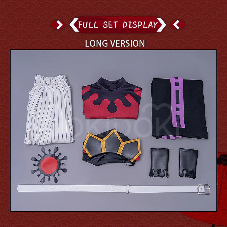 【Partially Ready For Ship】【Size XS-2XL】DokiDoki-R Anime Cosplay Costume Black Red Cape Long Sleeves Embroidery - Image 6